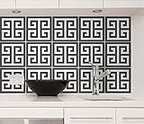 mosaicos griegos para niños ✔FÁCIL DE USAR: Vinilos decorativos pared muy fácil de aplicar en cualquier superficie lisa y limpia, y se quitan como se desee.