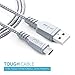 Mivi Nylon Braided Original 1M long Type C To Usb A Tough Cable For Oneplus / Oneplus 2/Huawei Honor Magic/ Nexus 5X/ Nexus 6P/Le Eco Le 2/ New Macbook/Chromebook Pixel/Gionee S6/Meizu Pro 5/ Xiaomi Mi 4C/ Xiaomi Mi 5/ Leeco Le 1S/Leeco Le 2/ Le 2 Pro/Leeco Le Max 2/ Nokia N1 Tablet And Many More Type C Devices (Silver) RS.475.00