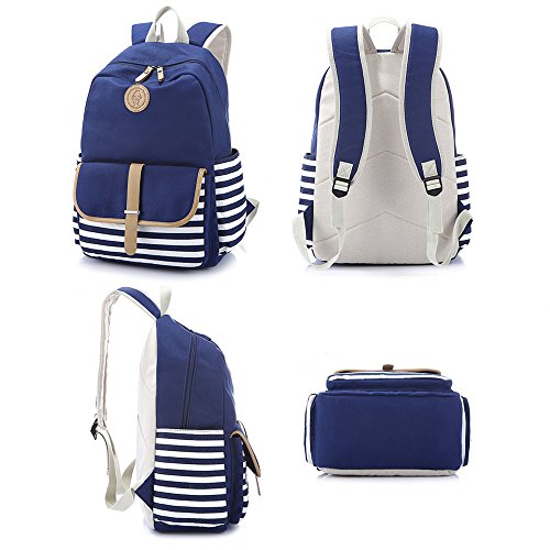 SymbolLife Rucksack damen Teenager Gro   Schulrucksack Casual Daypack Reisetasche mit M  ppchen f  r Universit  t Outdoor Freizeit 35 X 45 X 17 cm  Sc