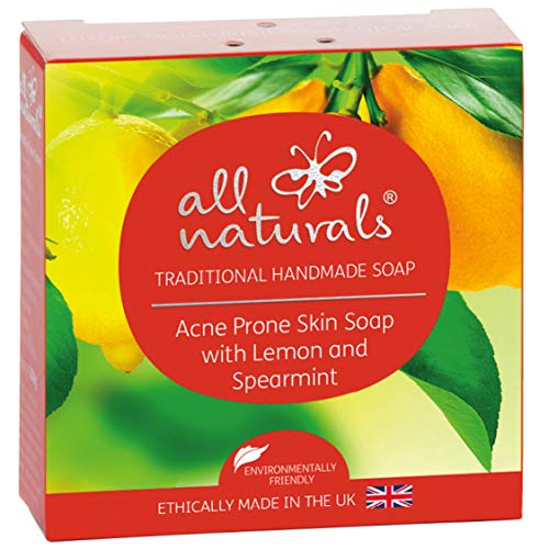 Jabón de acné orgánico de limón de All Naturals, 100 g