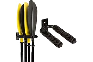 LKJYBG Kayak Storage Paddle Board Rack, Wall Mounted Utility Hanging Cradle Rack for Canoe Paddle Board, Surfboard Wall Mount & Garage Hanger Hooks, Paddleboard Accessories black