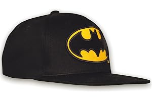 Logoshirt®️ – DC Comics – Batman – logotyp – snapback Cap – barn – broderad – svart, svart, One size