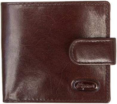 Hansson Luxury Colorado Handcrafted Italian Bull Leather Card Holder Wallet - Style 6461 (Brown)