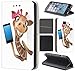 Price comparison product image Coverfix Premium Samsung Galaxy A5 (Model 2017) A520 Flip Cover Synthetic Leather Flip Case Mobile Phone Cover 1054 Giraffe Handy Braun Weiß Pink