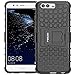 Produktbild Huawei P10 Hülle,Pegoo Huawei P10 Schutzhülle Dual Layer Hybrid Harte Rüstung Handyhülle Drop Resistance Handys Schutz Hülle mit Anti-Kratz Stoßfest Schutzhülle mit Ständer Case Hülle Cover fall Schale für Huawei P10 (Schwarz)