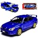 Produktbild alles-meine.de GmbH Subaru Impreza WRX STI GD F-G Limousine Blau mit goldenen Felgen 2005-2007 1/24 Motormax Modell Auto mit individiuellem Wunschkennzeichen
