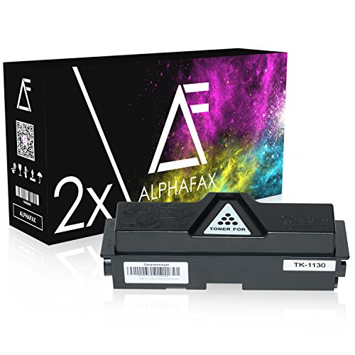 2 Toner kompatibel zu Kyocera TK1130 für Kyocera Ecosys M2030dn, 2530dn, FS1030MFP, FS-1030MFP, 1T02MJ0NL0 - Schwarz je 3.000 Seiten
