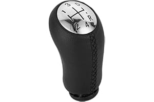 Juttzzei Renault Car Gear Knob 5 Speed, Car Shift Knob Fit for Renault Clio Megane 2 Scenic 2 MK3 MK2 Kangoo Car Gear Shift Knob, Upgraded Leather Renault Clio Gear Stick Knobs - (Black-line)