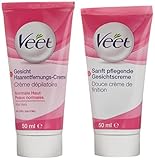 Veet Gesicht Haarentfernungs-Creme Set für sensible Haut...