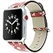 Produktbild Angeland Lederarmband für Apple Watch Serie 4 3 2 1, 38/40 mm, rot