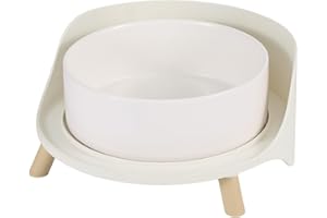 AHX Podwyższona miska dla psa, duża miska na karmę dla psa z antypoślizgowym stojakiem, ceramiczna miska na karmę, odporna na rozpryskiwanie wody, dla dużych psów, 1800 ml