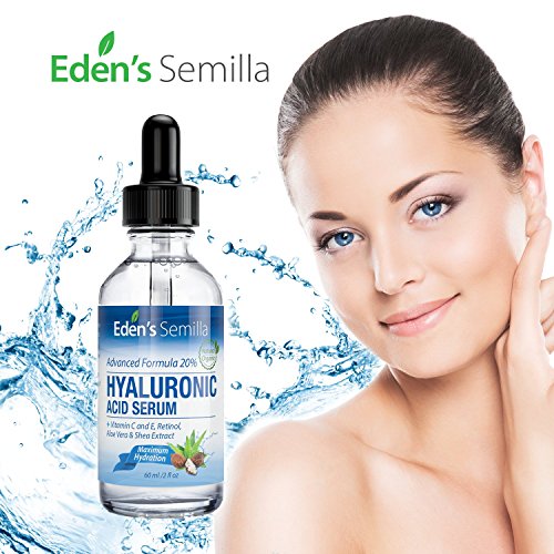 Hyaluronsäure Serum 60ml – Die beste Anti-Aging Feuchtigkeitspflege. Strafft und glättet feine Linien und Fältchen. Enthält Vitamin C, Retinol, Vitamin E. Antioxidative Wirkung. Regt die Bildung von Kollagen an. Für eine sanfte, strahlende und gesunde Haut. Kindersichere Verschlusskappe - 5