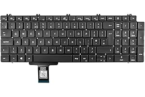 RTDpart Laptop Keyboard For DELL Precision 7550 7560 7750 7760 United Kingdom UK Black Without Backlit New