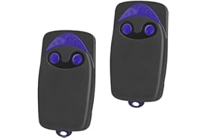 LUIRSAY Lote de 2 mandos a distancia para puerta, mando a distancia para puerta automatizada Flo2r-s, transmisor de mando a distancia de canal 433,92 MHz (incluye 2 pilas adicionales)