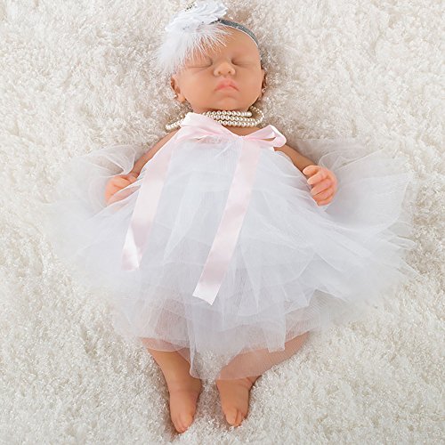 IVITA 18'' 7lbs Reborn Silicone Baby Doll Lovely Lifelike Cute Baby Sleeping Girl