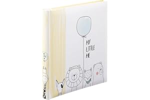 Hama Babyalbum "My Little Me" Baby-Fotoalbum mit 60 Seiten für Mädchen und Jungen, Kinder-Fotobuch für ca. 300 Fotos, Photoalbum zum Selbstgestalten und Einkleben mit Motiv, Album-Format 29x32cm beige