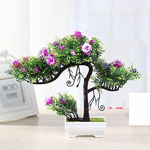 GBHNJ Artificial Flower Potted Plants Plastic Jasmine Rose Red