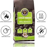Grill Republic® Coco Brixx | Premium Grillkohle Briketts...
