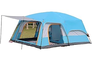 JQDZX Tenda da Campeggio, Tenda a Cupolaper Doppio Strato Impermeabile & Antivento Facile da Montare, per 3 Stagioni, Spiaggia Campeggio Pesca Tenda