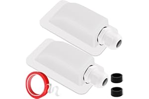 Xiatiaosann Cable Entry Gland Solar Single Port Waterproof Housing Cable Duct ABS IP68 3-12mm for RV Boats, 2 PCS Solar Panel Wiring Mounting Brackets for Motorhomes Campervans Caravans, White