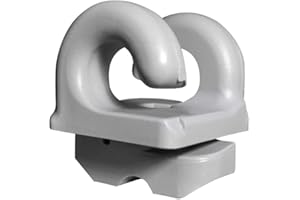 Grevinga Ganci per rete sportiva, Acciaio, 100% plastica, Rombo, Grigio, SET di 50 pz