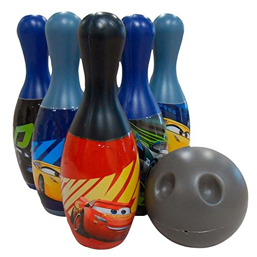 Disney Cars 3 Bowling Set Childrenâ€™s 6 Pin Skittles Kidsâ€™ Indoor Outdoor Game