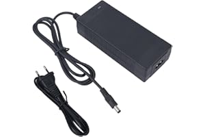 XUNNIU Cargador para Patinete Eléctrico con 6 Conectores, 42V 2A Cargador de Batería Universal 36V, Adaptador de Cargador para Hoverboard, Patinete Eléctrico, Monociclo (5.5x2.1mm)