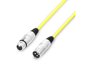 Adam Hall Cables 3 STAR MMF 0100 YEL - Cavo microfono XLR femmina su XLR maschio, 1 m, colore: Giallo