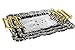 BERRY Real Royal Export Quality stainless steel Material, Serving Tray 3 Pcs Set with Golden Color Handle-it is best for your festival gifts RS.1499.00