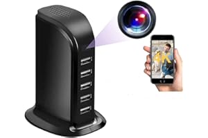 Laing-H Caméra Espion avec Chargeur caché 4K - sans Fil Full HD Mini DV 1080p USB AC Téléphone WiFi Vision Nocturne Surveillance pour Enregistrement (fanchuan-USB)