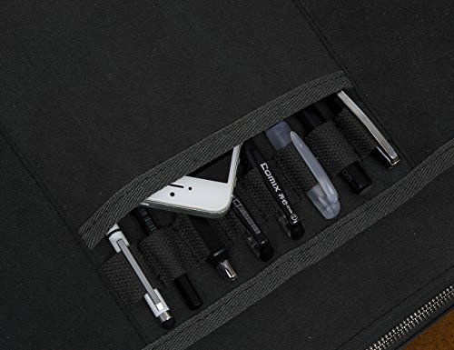 ECOSUSI Vintage Canvas Leder Aktentasche Umh  ngetasche Passend f  r max 14 7  Laptop