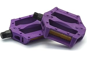 TAHUAON 1 paire de pédales de vélo en résine pour enfant 9/16" avec réflecteurs
