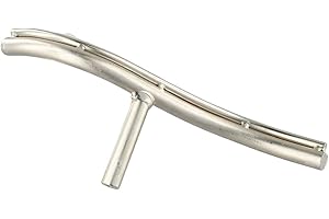 BULEVISITER Porte-outils de tour incurvé, 30,5 cm en acier inoxydable pour le travail du bois, base concave de 16 mm de diamètre, prise en main confortable, résistant à l'usure et à la rouille, paroi intérieure