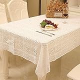 tischdecke rund weiß 240 Produktkategorie: vvydkyjyjy Baumwolle Tischdecke h?keln Hohle Kaffeetischdecke einfache Pastorale einfarbige Tischdecke Home Dining Tischdecke Kunst wei? 180 * 180 Runde