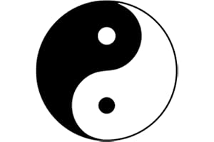 AMA shop Tao Yin y Yang - Adhesivo preespaciado de PVC para calcomanía de pared de coche, moto, casco de caravana