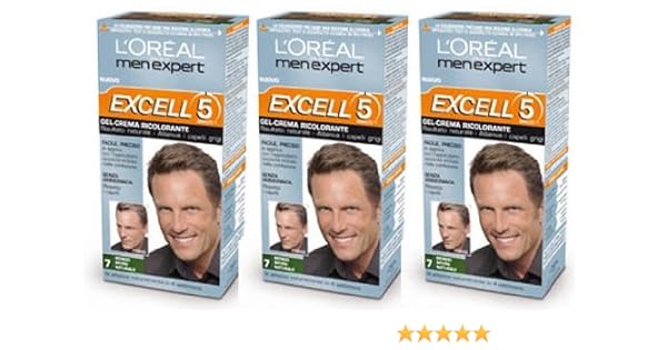 3 X L Oreal Loreal Paris Men Expert Excell 5 Hair Dye Colour