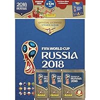 'Panini 709951 FIFA World Cup Russia 2018 Pegatinas coleccionables (Starter Set, Hard Cover álbum y 3 Booster