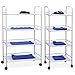 Outdoortips 4-Tier Beauty Salon Storage Cart Dentist Wax Treatment Tattoo Shelf Trolley (L)