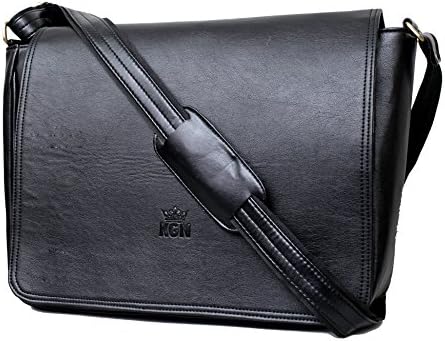 KGNExportsHouse , 15 Inch Leather Laptop Messenger Bag Men Women - Cross Body