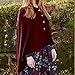Produktbild Swallowuk Damen Poncho Cape Casual Umhang Asymmetrisch Loose Pullover Mantel Tops (XL, Weinrot)