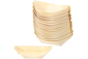 YUNXIASW Barchette Finger Food - 50 Pezzi Monouso 14 x 8cm, Ciotole Degradabile per Feste, Contenitori Compostabili