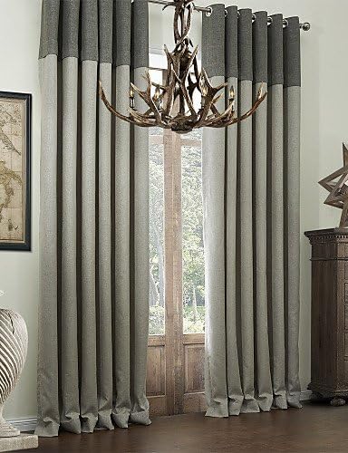 CLL/ TWOPAGES? (One Panel) Classic Bamboo Fiber Faux Room Darkening Curtain , no-double pleated