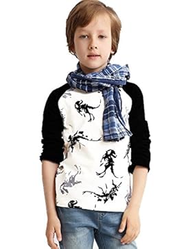 Tkiames Jungen Kinder Dinosaurier Baumwolle Langarmshirt T-shirt 98 104 110 116 122