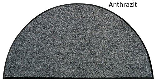 Fußmatte Halbrund, waschbar, anthrazit, 50 x 75 cm - (SLU6010-008-50X75)