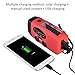 Price comparison product image Multifunction Emergency Solar Radio 3 LED Flashligh AM/FM/WB(NOAA) Hand Crank Solar Powered USB Charge And Power For Your Phone (Red)