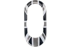 HDX Grau / Schwarz Union Jack UK Flagge ABS Aufkleber Abdeckkappe für Mini Cooper ONE S JCW F Serie F55 Hardtop F56 Hatchback F57 Covertible 2016+ Center Media Control Frame