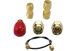 SMA Calibration Kit for Antenna Analyzer NanoVNA F H V2 H4 SAA Mini1300 PS100 Vector Network Analyzer Calibrate RF Coaxial Test Connector Short/Load/Open/Through Jumper/F2F/M2M Type 6 pcs/Set