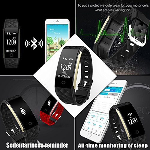 EooCoo Smart Armband, Herzfrequenz und Fitness WristBand, Fitness Fitness Tracker / Pedometer / Kalorienzähler / Watch für IOS und Android (EC02) - 6
