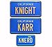 Produktbild Celebrity Machines Knight Rider | kitt Trans Am | Knight + Karr + knerd | Metall Prägung Vanity Prop Nummernschild Combo