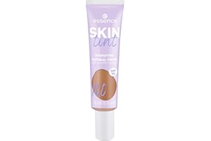 ‎ESSENCE COSMETICS essence SKIN tint, Make-up, Nr. 100, Nude, feuchtigkeitsspendend, natürlich, vegan, ölfrei, UVA- und UVB-Filter + SPF 30, ohne Parfüm, 1er Pack (30ml)